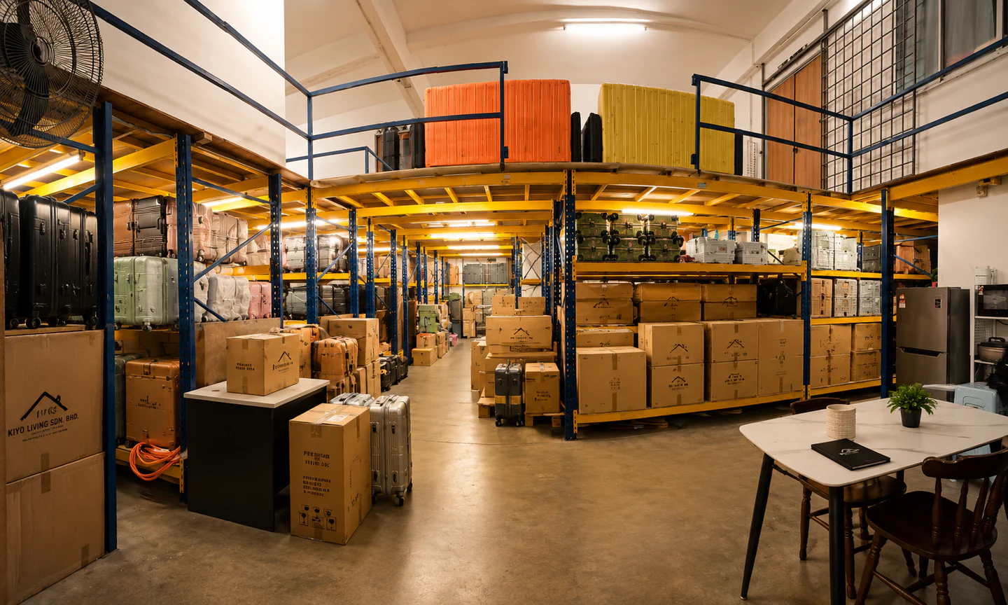 KIYO's warehouse preparation and packing area